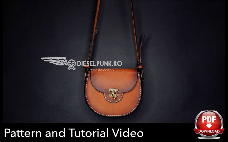 Ladies Purse Pattern  Bag Pattern  Leather DIY  Pdf image 1