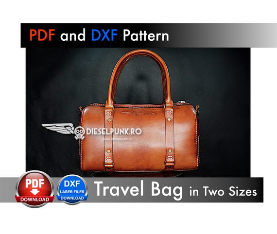 Bag Pattern - Leather DIY - Pdf Download - Weekender Bag - Video Tutorial