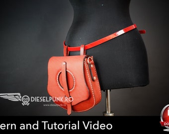 Bag Pattern - Leather DIY - Pdf Download - Hip Bag - Video Tutorial