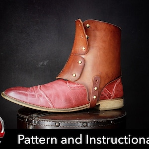 Cosplay Spats Sewing Pattern: Leather Half Chaps Template