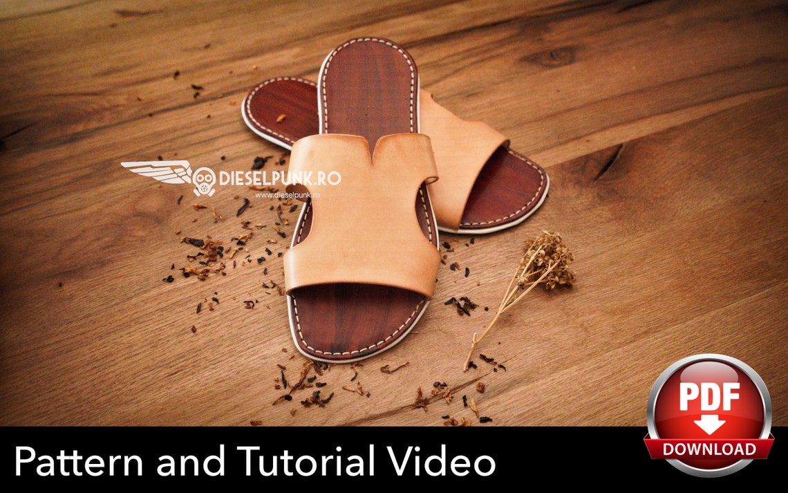Flip Flops Pattern Leather DIY Pdf Download Sandals - Etsy