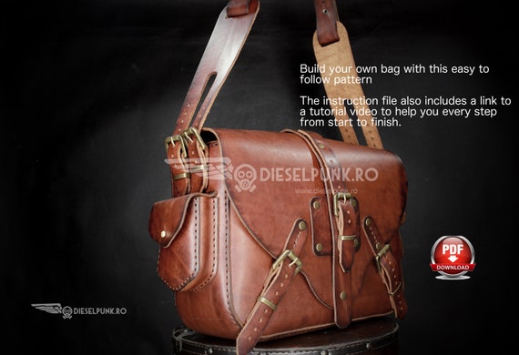 Bag Pattern - Leather DIY - Pdf Download - Ladies Bag - Video Tutorial