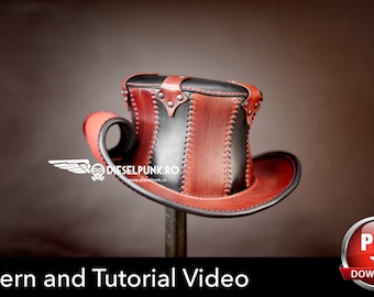 Top Hat Pattern: Steampunk Leather DIY Craft (PDF Download)