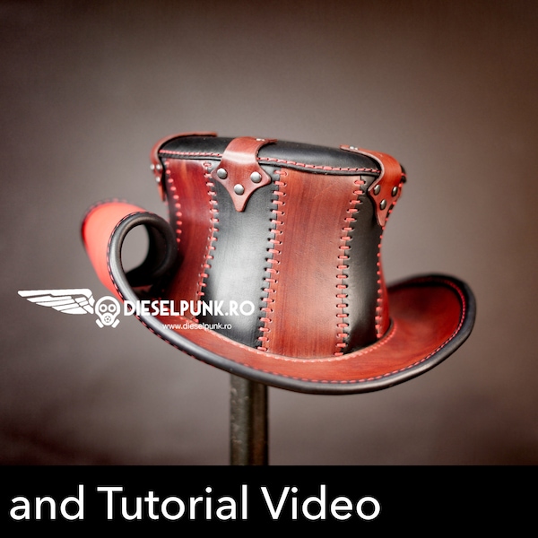 Top Hat PATTERN - DIY Hat - Pdf Download - Steampunk Hat - Video Tutorial