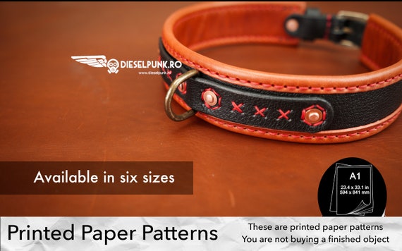 Dog Collar PAPER Pattern - DIY Pattern - Paper template - Video Tutorial