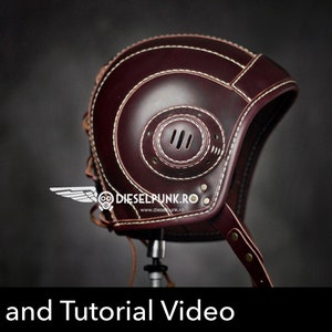 Aviator Cap Pattern - Cosplay Helmet DIY - Pdf Download - Video Tutorial