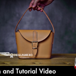 Small Leather Bags Pattern - Leather DIY - Pdf Download - Leather Bag - Video Tutorial