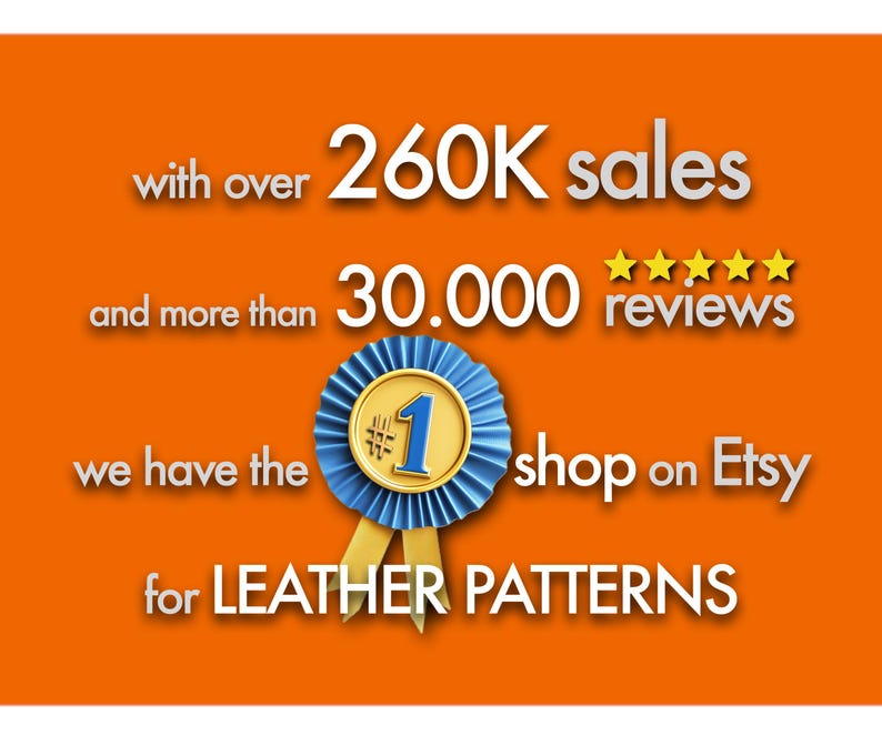 a blue ribbon with the words leather patterns on it