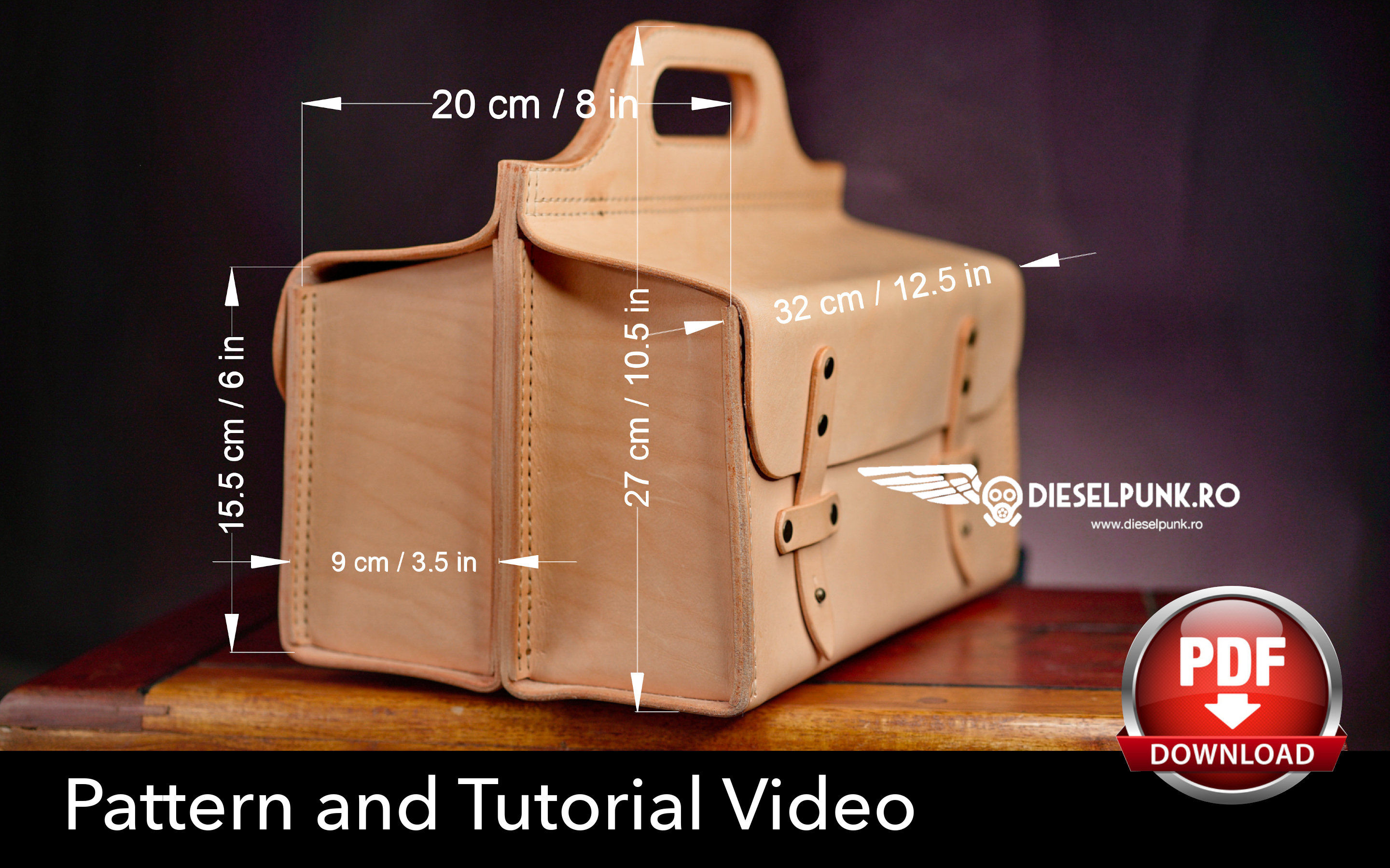 Leather Tool Bag Pattern Pdf Download Leather DIY Tool Etsy Canada