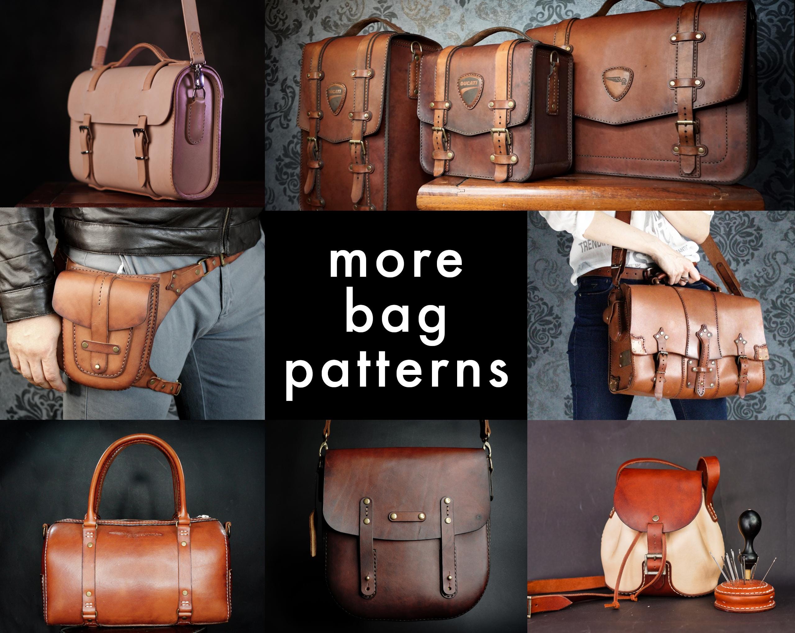 Laptop Bag Pattern - Leather DIY - Pdf Download - Leather Laptop Bag Pattern - Leather DIY - Pdf Download - Leather