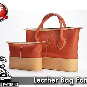 Leather Tote Bag Pattern DIY Valentine Style (PDF with Video Tutorial)