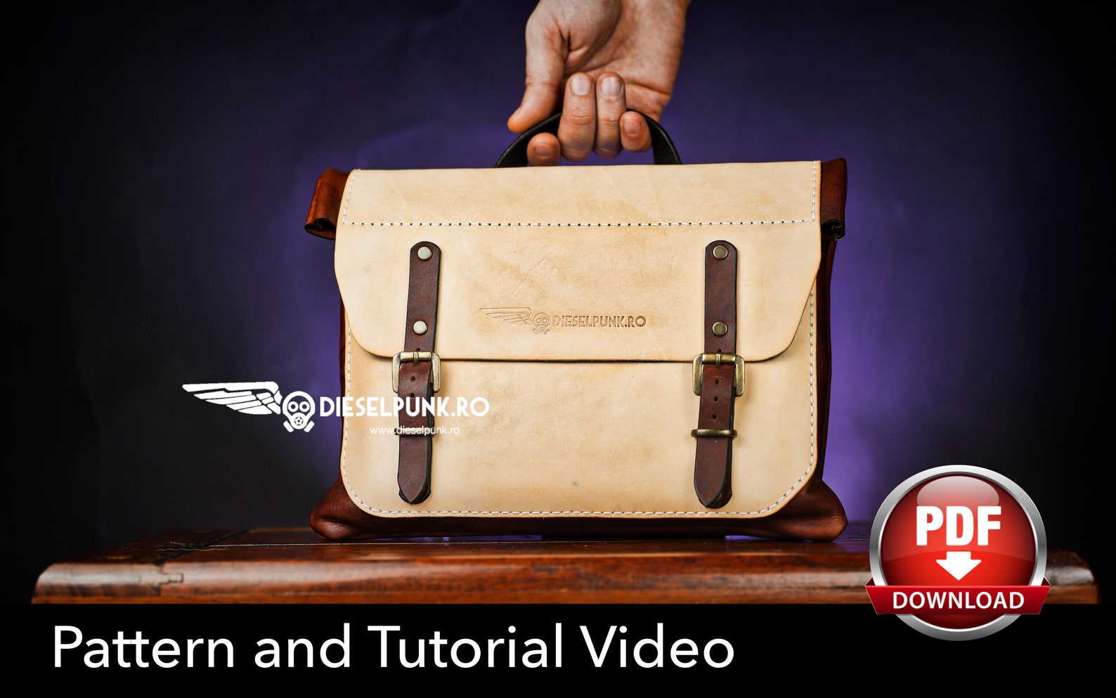 Laptop Bag Pattern Leather DIY Pdf Download Messenger Etsy