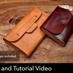 Leather Wallet Pattern - Leather DIY - Pdf Download - Wallet Template Set - Video Tutorial