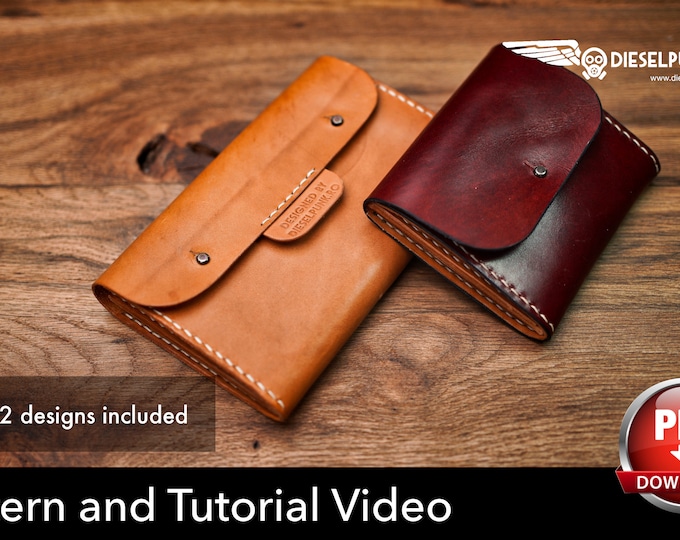 Leather Wallet Pattern Leather DIY Pdf Download Wallet Template