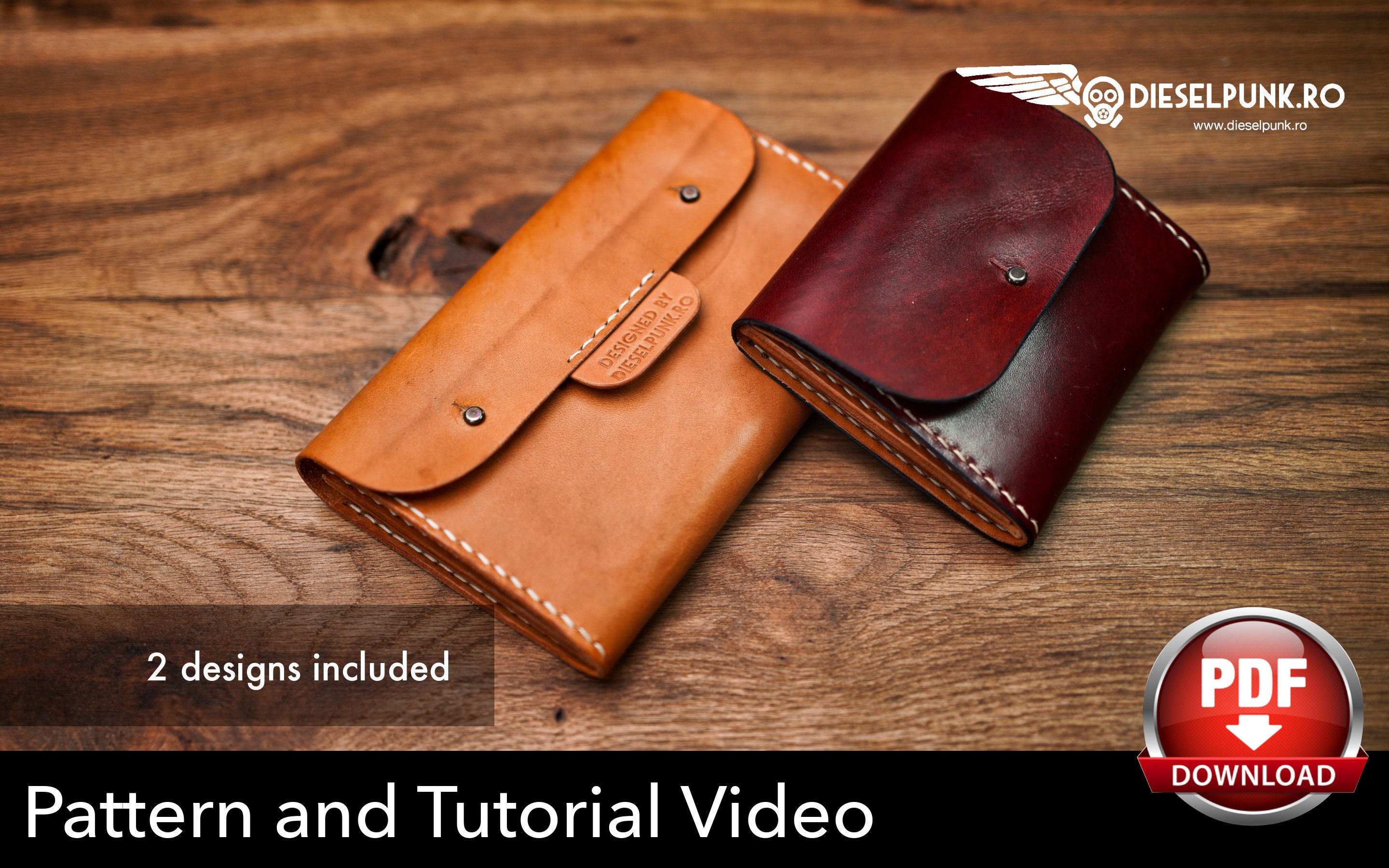 Leather Wallet Pattern Leather DIY Pdf Download Wallet Template Leather Wallet Pattern Leather DIY Pdf Download Wallet Template