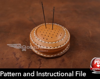 Pin Cushion Pattern - Leather DIY - Pdf Download  - Instructional File