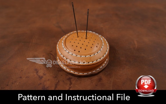 Pin Cushion Pattern - Leather DIY - Pdf Download  - Instructional File