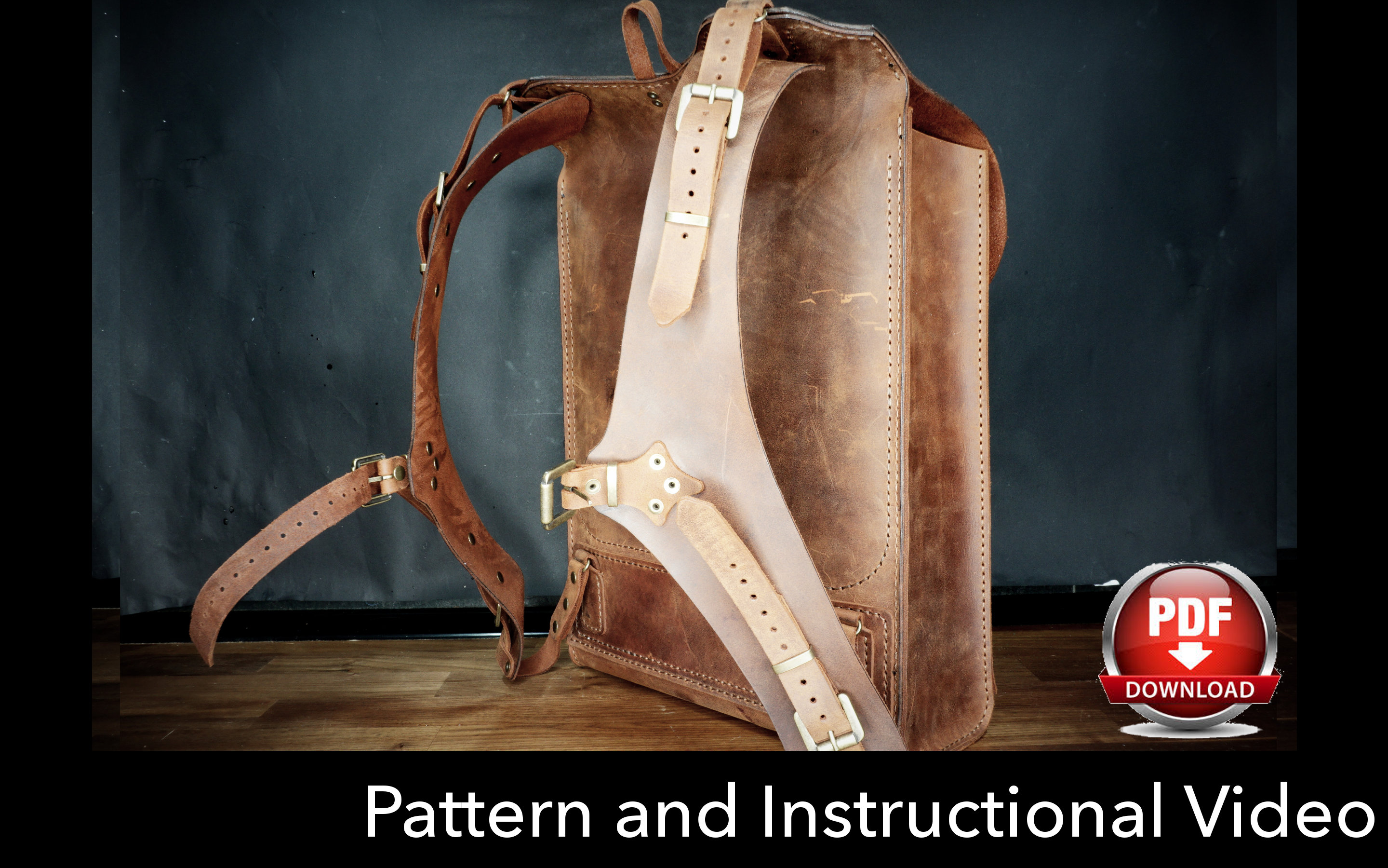 Backpack Pattern Leather DIY Pdf Download Video Tutorial