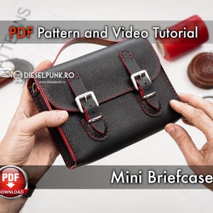 Patrón de mini maletín - Manualidades de cuero - Descarga PDF - Videotutorial