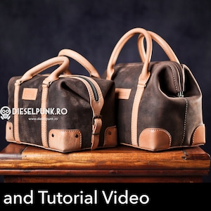 Doctor Bag Pattern - Pattern Set - Leather DIY - Pdf Download - Leather Bag - Video Tutorial