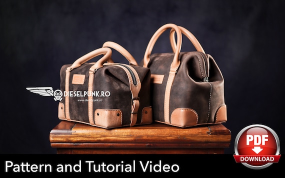 Doctor Bag Pattern - Pattern Set - Leather DIY - Pdf Download - Leather Bag - Video Tutorial