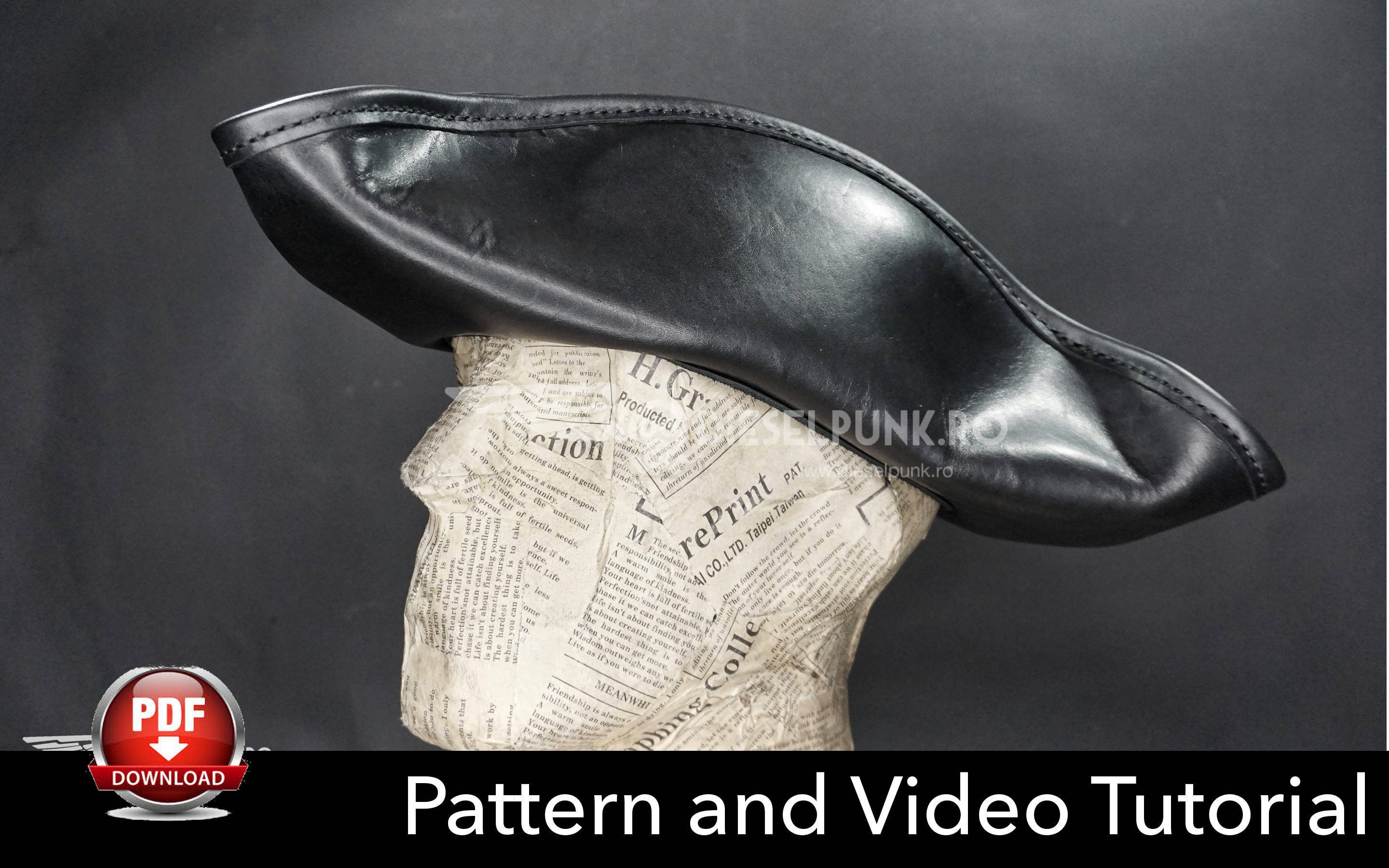 Pirate Hat PATTERN DIY Hat Pdf Download Video Tutorial | Etsy