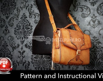Modello per borsa a tracolla in pelle - Guida fai da te in PDF e video