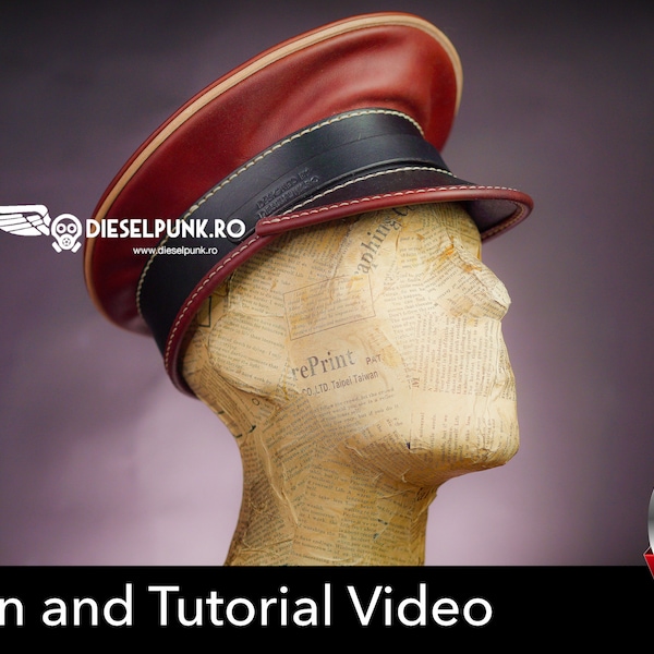 Leather Officer Hat Pattern - DIY PDF with Easy Tutorial