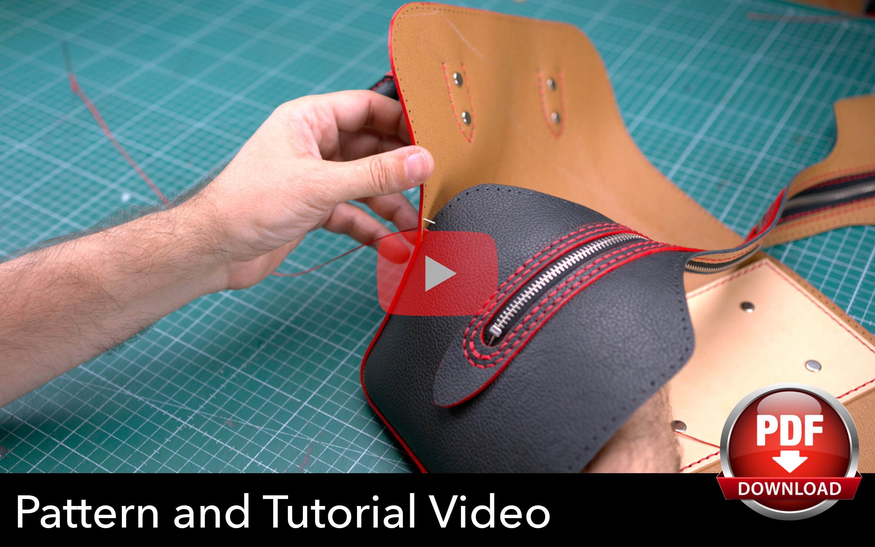 The Boston Leather Bag DIY - Video Tutorial and Pattern Download