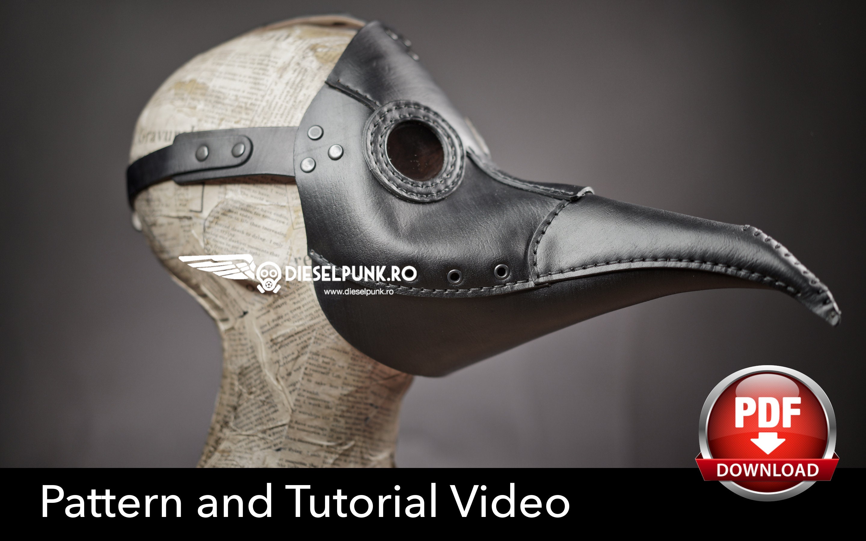Plague Doctor Mask Pattern DIY Pattern Pdf Download Video Tutorial plague-doctor-mask-pattern-diy-pattern-pdf-download-video-tutorial