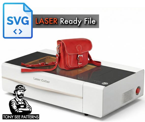 Leather Bag SVG Pattern, Small Purse Laser Cut File, DXF Template, Cricut Glowforge Ready