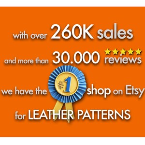 a blue ribbon with the words leather patterns on it