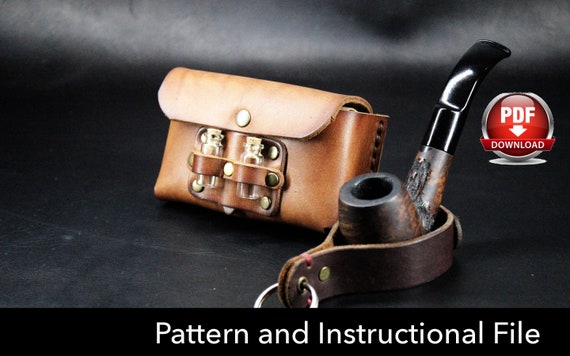 Pouch Pattern - Leather DIY - Pdf Download - Utility pouch