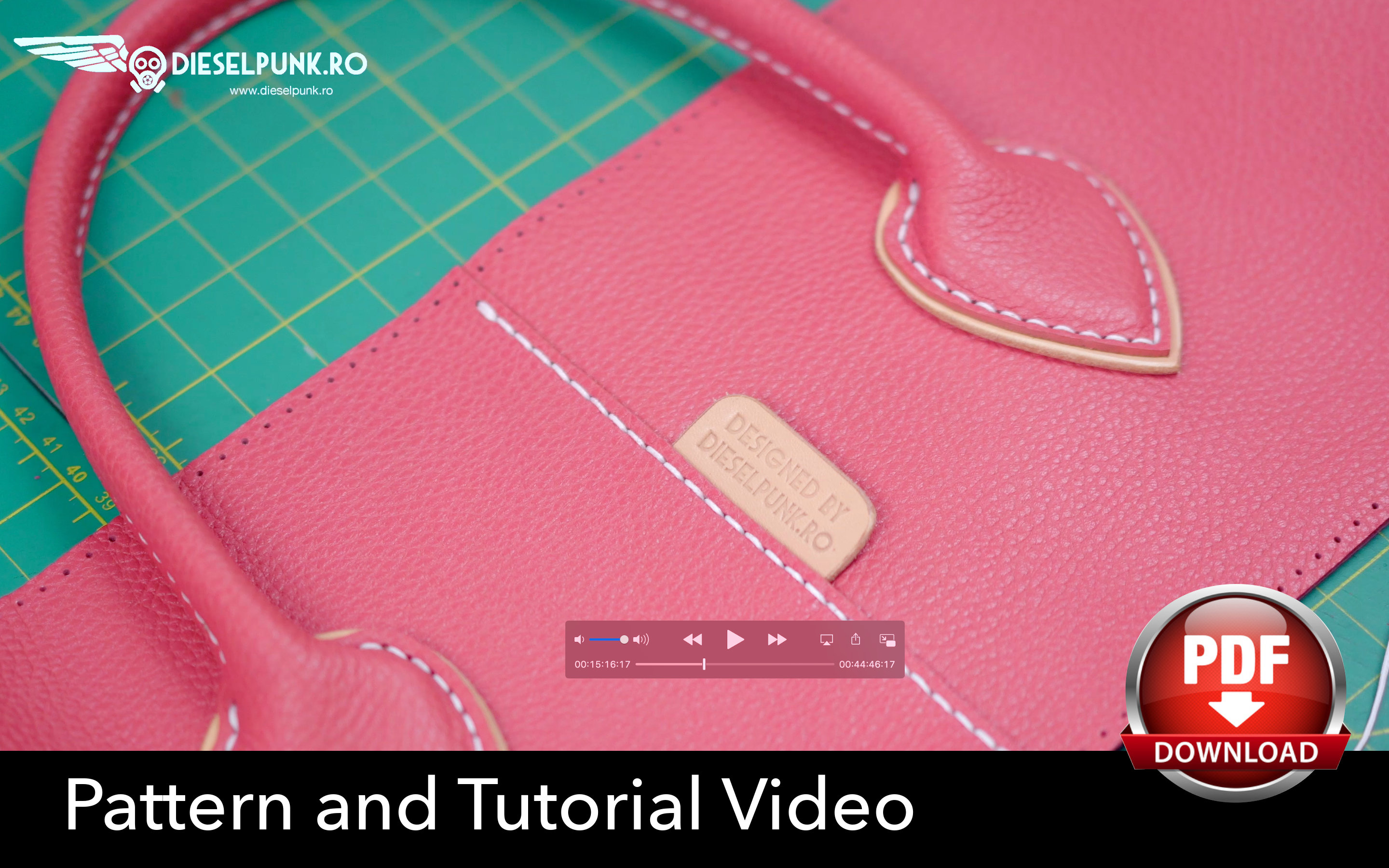 Tote Bag Pattern Leather DIY Pdf Download Leather Bag Pattern