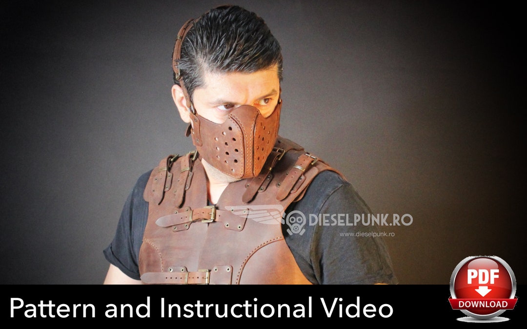 Biker Mask Pattern PDF: Steampunk Style Easy DIY Cosplay Design - Etsy
