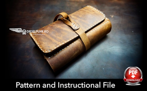 Pipe Case Pattern - Leather DIY - Pdf Download - Pipe Pouch Template - Leather Gift DIY