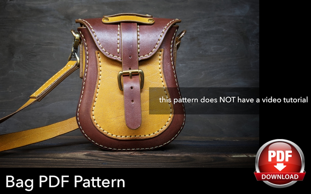 Hip Purse Pattern: Leather Belt Bag Template (PDF) With Video Tutorial ...