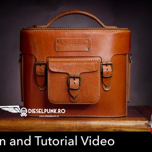 Leather Bag Pattern - Pdf Download - Leather DIY - Camera Bag - Video Tutorial