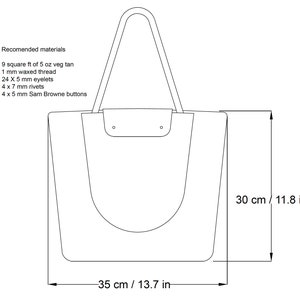 Tote Bag Pattern Leather DIY Pdf Download Leather Bag - Etsy