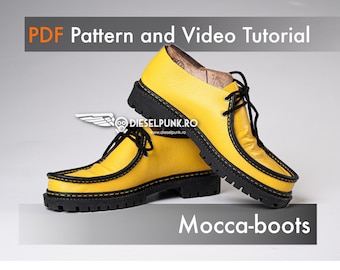 Moccasin Boot Pattern: Leather DIY Template (PDF) with Video Tutorial