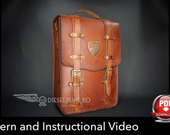 Backpack Pattern PDF: Leather DIY Design - Includes Video Tutorial