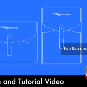 Laptop Cover Pattern Leather DIY Pdf Download MacBook Sleeve Template Video Tutorial image 3