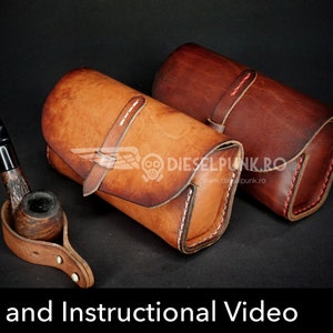 Pipe Case Pattern Leather DIY Pdf Download Glasses Case Template Video ...