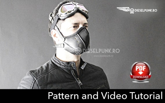 Steampunk Mask Pattern - DIY Mask - Pdf Download - Video Tutorial