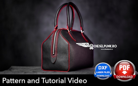 Bag Pattern - Leather DIY - Pdf Download - Boston Bag - Video Tutorial