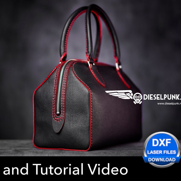 Patron de sac - Cuir DIY - Téléchargement pdf - Sac Boston - Tutoriel vidéo