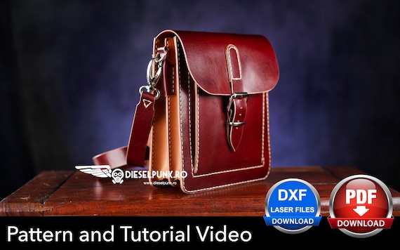 EDC Bag Pattern - Leather Bag DIY - Pdf Download - EDC  Bag - Video Tutorial