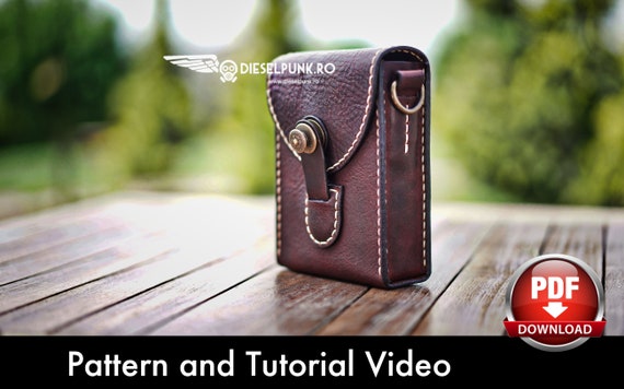 Pouch Pattern - Leather DIY - Pdf Download  - Video Tutorial