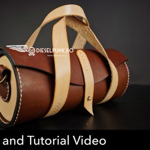 Round Leather Bag Pattern - Leather DIY - Pdf Download - Boules Bag Template - Video Tutorial - Leather Gift DIY