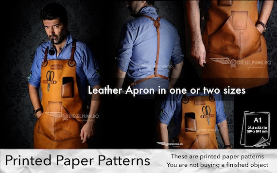 Apron Pattern - Printed Paper Patterns - Leather DIY - Leather Apron - Video Tutorial